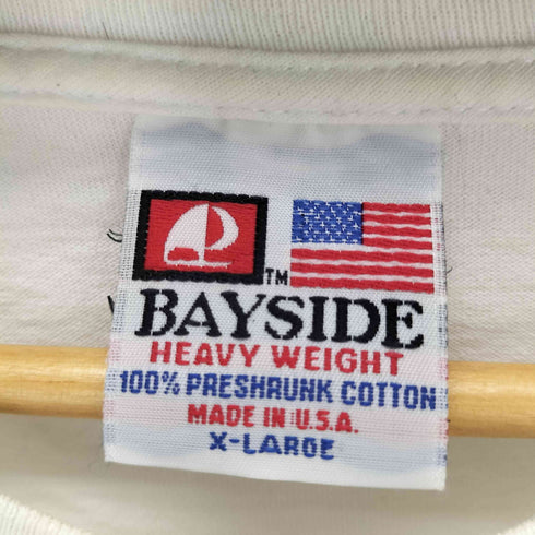 ベイサイド BAYSIDE 700FILL USA製 HEAVYWEIGHT ロゴ刺繍 半袖カットソー メンズ XL