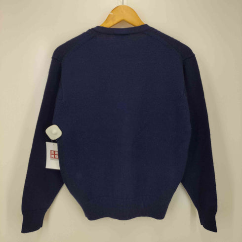 バーバリーズ BURBERRYS 90S 白タグ エンブレム 刺繍 金ボタン ウール ニット カーディガン レディース 160A