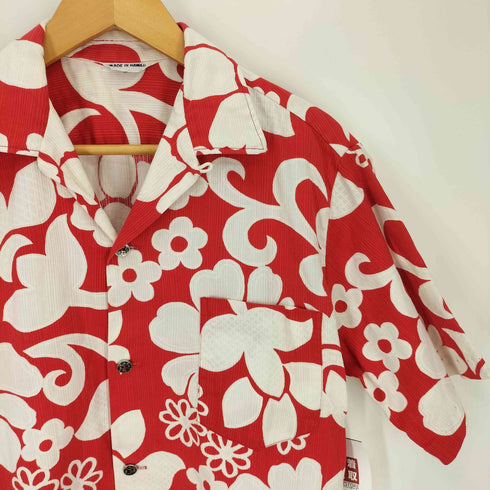 60S~70S ハワイ製 古銭ボタン コットン アロハシャツ メンズ