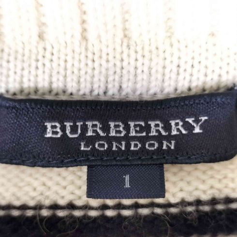 バーバリーロンドン BURBERRY LONDON ウール アルパカ グラデーション ボーダー タートルネック ニット レディース 1