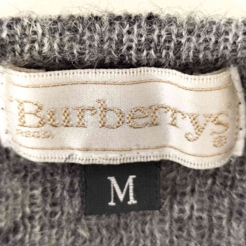 バーバリーズ BURBERRYS 90S 白タグ チェック モヘヤ ニット クルーネック カーディガン レディース import:M