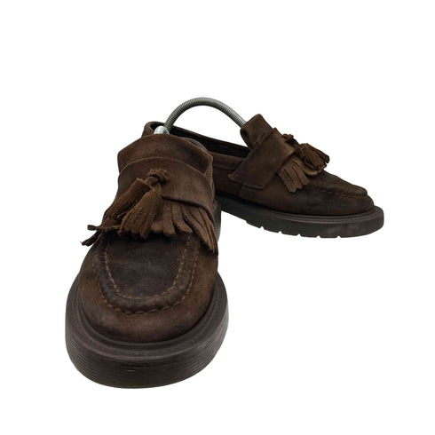 Dr.Martens 社製 MADE IN ENGLAND 英国製 本革 リアル スエード タッセル ローファー メンズ 26-27cm