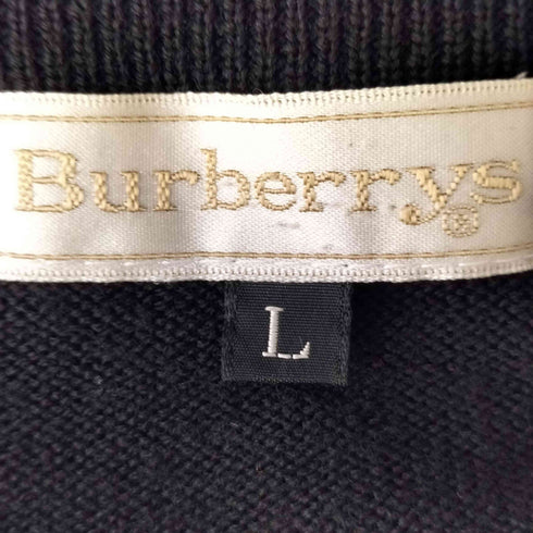バーバリーズ BURBERRYS 90S 白タグ クルーネック ニット カーディガン レディース import:L
