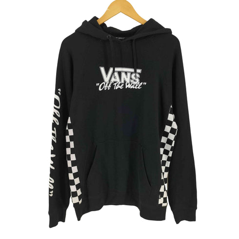 バンズ VANS サイド チェッカーフラッグ ロゴプリント プルオーバーパーカー メンズ M