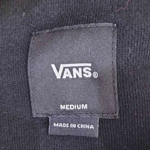バンズ VANS サイド チェッカーフラッグ ロゴプリント プルオーバーパーカー メンズ M