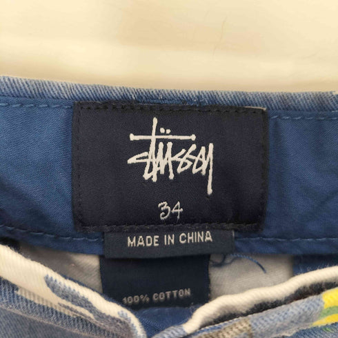 ステューシー Stussy 00S 紺タグ ヨット柄 チノショーツ メンズ 34inch