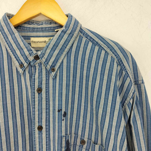 FIELD MASTER ストライプ柄 長袖 シャツ メンズ import:XL