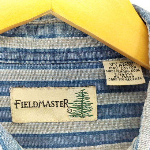 FIELD MASTER ストライプ柄 長袖 シャツ メンズ import:XL
