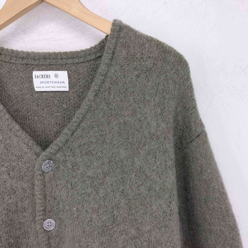 バッカーズ Backers SPORTSWEAR モヘア混 ナイロン ウール アクリル カーディガン メンズ import:M