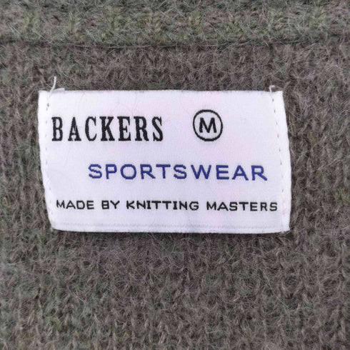 バッカーズ Backers SPORTSWEAR モヘア混 ナイロン ウール アクリル カーディガン メンズ import:M