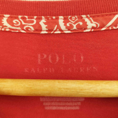 ポロバイラルフローレン Polo by RALPH LAUREN ペイズリー柄 切り替え S/S Tシャツ レディース