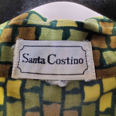 Santa Costino 70s 総柄 L/Sプルオーバーシャツ メンズ