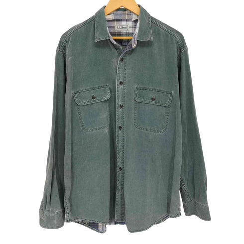 エルエルビーン L.L.Bean カナダ製 ダブルフェイスワークシャツ メンズ L TALL