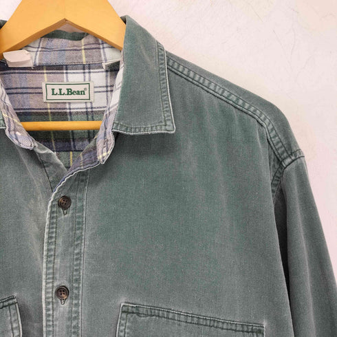 エルエルビーン L.L.Bean カナダ製 ダブルフェイスワークシャツ メンズ L TALL