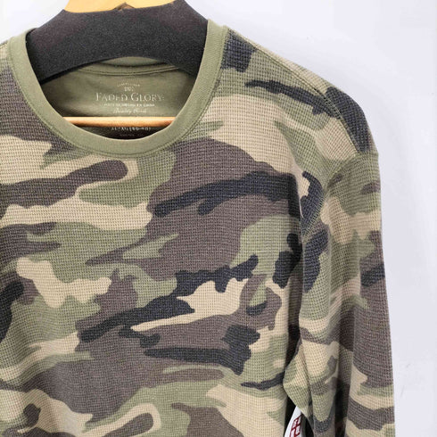 フェイデッドグローリー FADED GLORY ヘンリーネックサーマルワッフルL/STシャツ メンズ XL