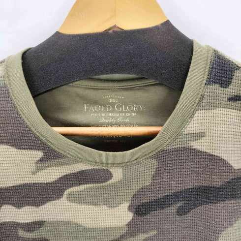 フェイデッドグローリー FADED GLORY ヘンリーネックサーマルワッフルL/STシャツ メンズ XL