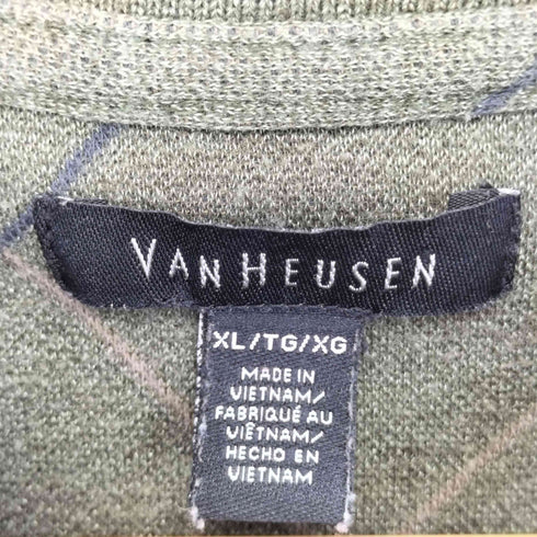 ヴァンヒューゼン VAN HEUSEN 00s ロングスリーブポロ メンズ import:XL