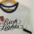 ヘインズ Hanes 70S USA製 三角タグ フロント プリント 企業ロゴ クルーネック リンガー Tシャツ メンズ import:L
