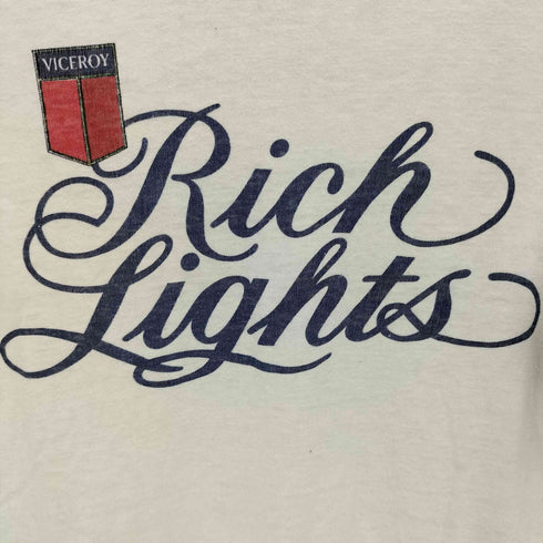 ヘインズ Hanes 70S USA製 三角タグ フロント プリント 企業ロゴ クルーネック リンガー Tシャツ メンズ import:L