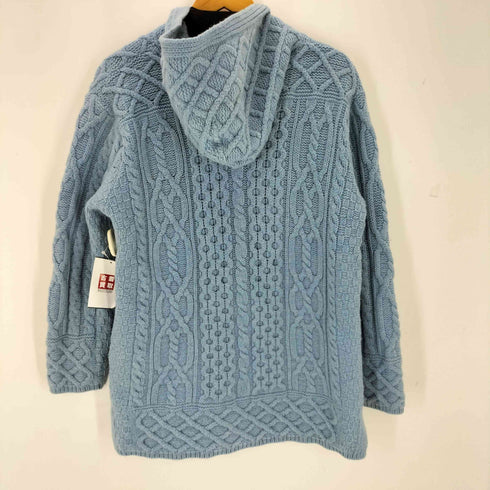 アランクラフト aran crafts ケーブル編み ダブルジップニットパーカー メンズ S