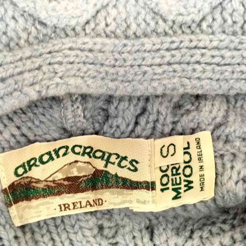 アランクラフト aran crafts ケーブル編み ダブルジップニットパーカー メンズ S