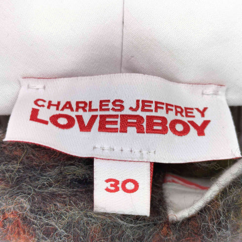 チャールズジェフリーラバーボーイ CHARLES JEFFREY LOVERBOY 25AW WIDE TAILORED SHORTS WAISTED ワイド チェック柄 ショーツ メンズ US:30-31