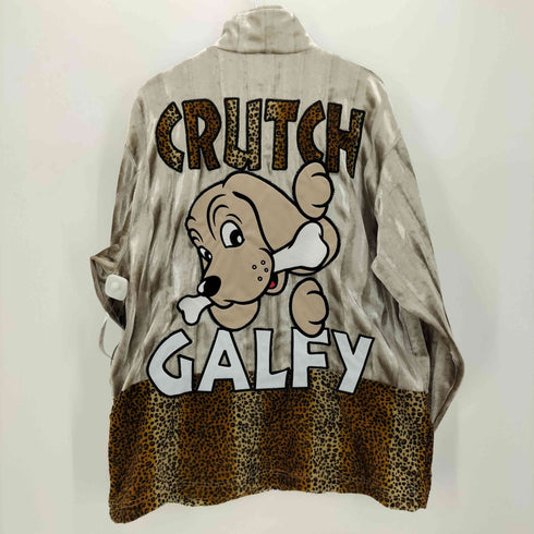 ガルフィー GALFY ベロア ヒョウ柄切り替え ジャージ セットアップ チンピラ メンズ XL