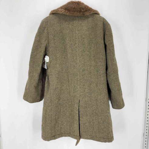 SPORT JACKET 裏地ファー ヘリンボーン ダブルブレストコート メンズ L