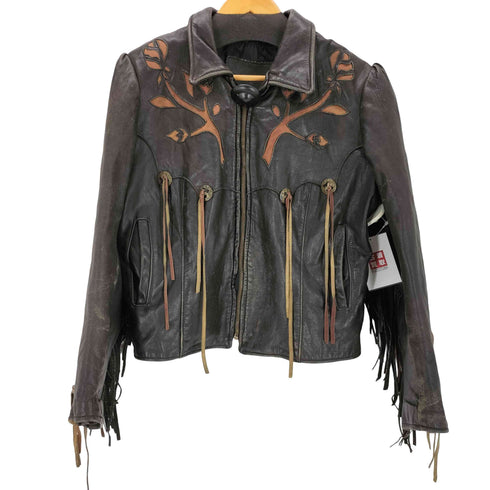 BRANDED GARMENTS カットワークデザイン フリンジライダースジャケット メンズ 18