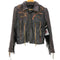BRANDED GARMENTS カットワークデザイン フリンジライダースジャケット メンズ 18