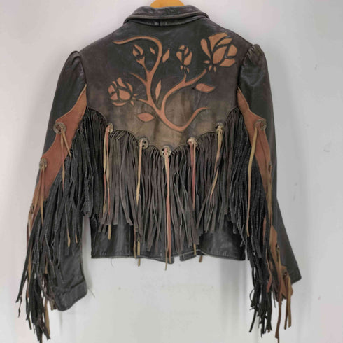 BRANDED GARMENTS カットワークデザイン フリンジライダースジャケット メンズ 18