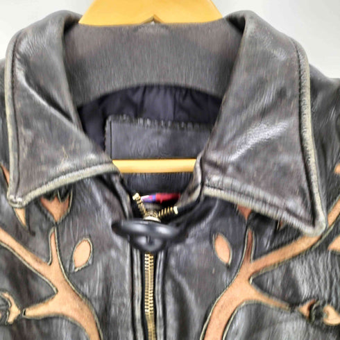 BRANDED GARMENTS カットワークデザイン フリンジライダースジャケット メンズ 18