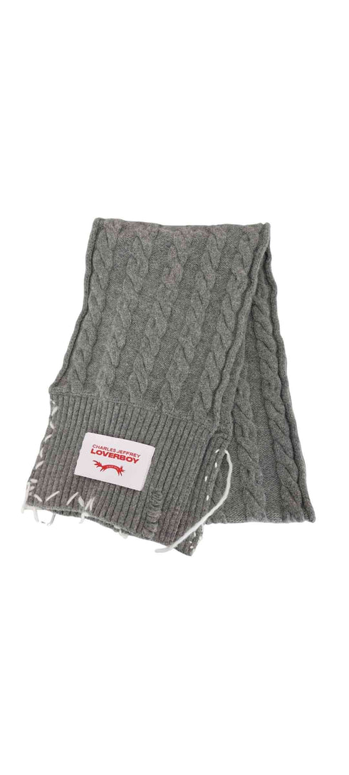 チャールズジェフリーラバーボーイ CHARLES JEFFREY LOVERBOY CABLE KNIT SCARF ケーブルニットスカーフ メンズ