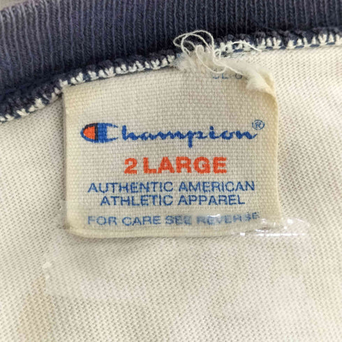 チャンピオン Champion 7分袖 カレッジプリント ラグラン Tシャツ Y2K メンズ 2XL