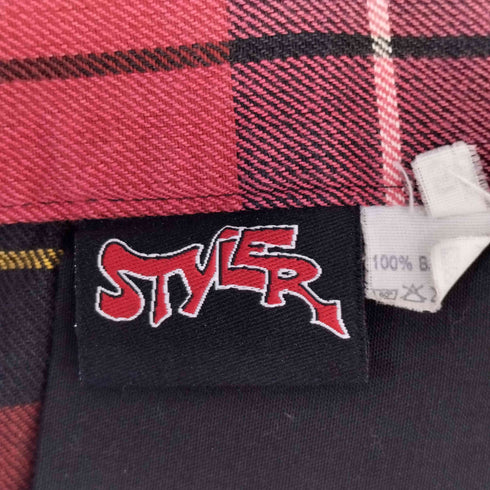 STYLER タータンチェック 裾プリントパンツ メンズ 50