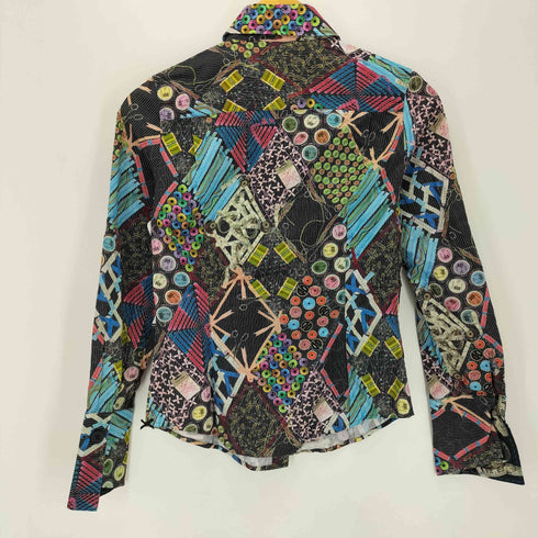 ポールスミスブラック Paul Smith BLACK マルチプリントストライプシャツ レディース 40