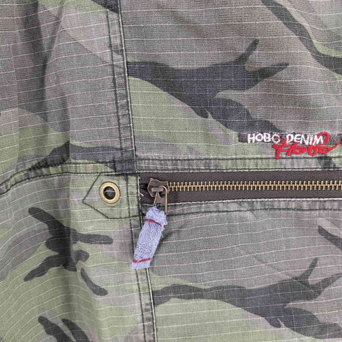 HOBOdenim ジップポケット カモ柄 ショーツ メンズ ウエスト88 股下丈84