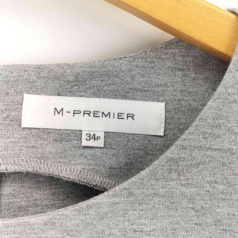 エムプルミエ M-PREMIER ノースリーブボーダー切替ワンピース レディース 34