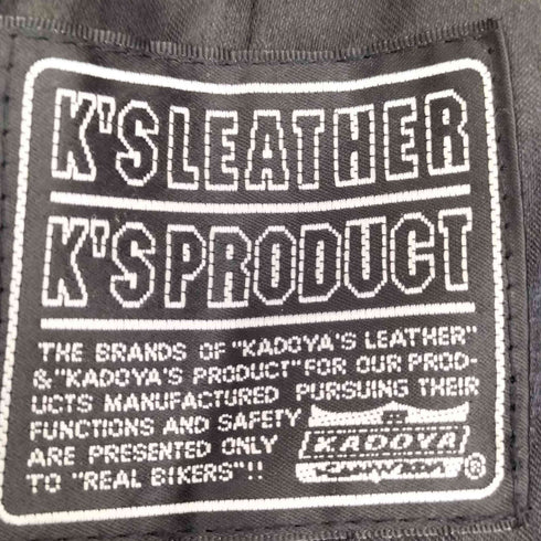 カドヤ KADOYA K'S LEATHER ジップアップ レザー ジャケット メンズ JPN:XL