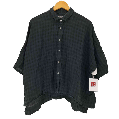 FACTORY リネンBDチェックシャツ レディース JPN:3
