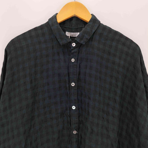 FACTORY リネンBDチェックシャツ レディース JPN:3