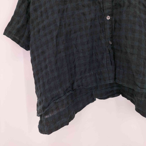 FACTORY リネンBDチェックシャツ レディース JPN:3
