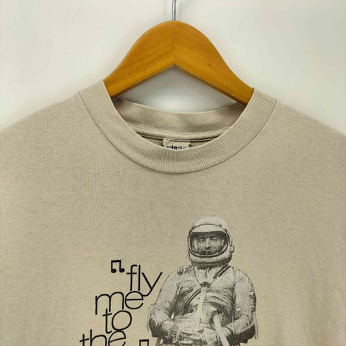 ステューシー Stussy 90s USA製 白タグ OLD FLY ME TO THE MOON Tシャツ メンズ import:S