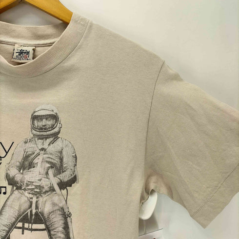 ステューシー Stussy 90s USA製 白タグ OLD FLY ME TO THE MOON Tシャツ メンズ import:S