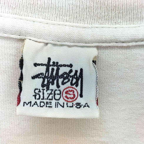 ステューシー Stussy 90s USA製 白タグ OLD FLY ME TO THE MOON Tシャツ メンズ import:S