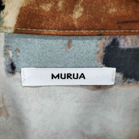 ムルーア MURUA ウエストシャーリングプリントワンピース レディース FREE
