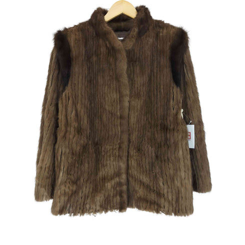 サガミンク SAGA MINK 銀サガ mink fur ミンクファージャケット レディース US:10