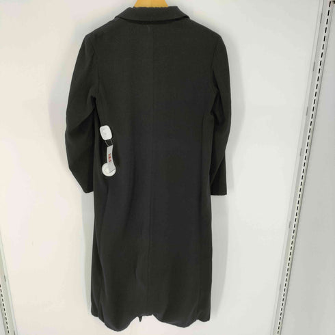 イッセイミヤケ ISSEY MIYAKE トロンプルイユ ダブルラペル ポリギャバ スーパーロング コート レディース JPN:1