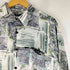 GENT'S シルク100% 総柄 L/S シャツ メンズ LL