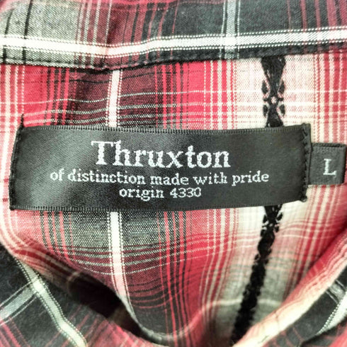スラクストン THRUXTON ウエスタンデザイン S/S オンブレチェックシャツ メンズ import:L